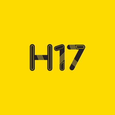 H17 mektup ve sayı logo simge
