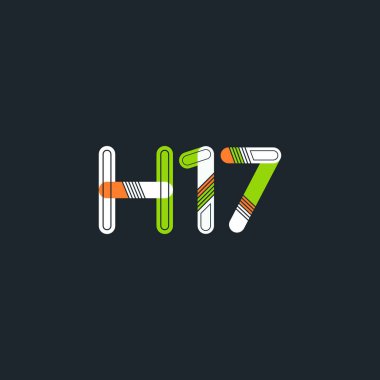 H17 mektup ve sayı logo simge