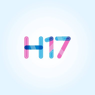 H17 mektup ve sayı logo simge