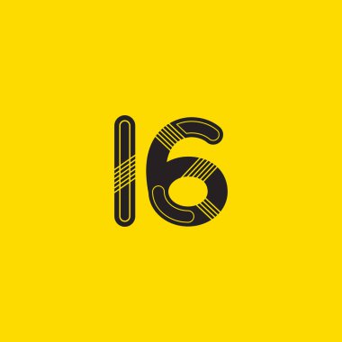 L6 mektup ve sayı logo simge