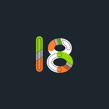 L8 mektup ve sayı logo simge