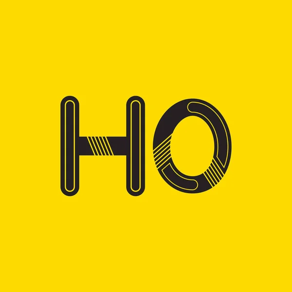 Icône de logo lettre et numéro H0 — Image vectorielle