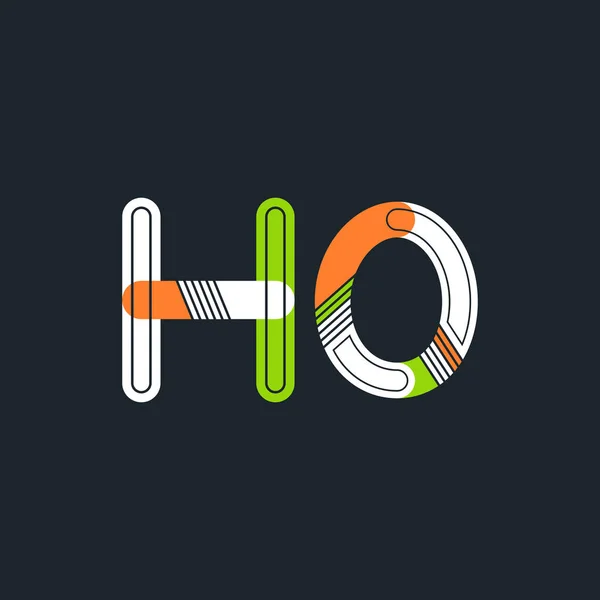 H0 písmeno a číslo logo ikonu — Stockový vektor