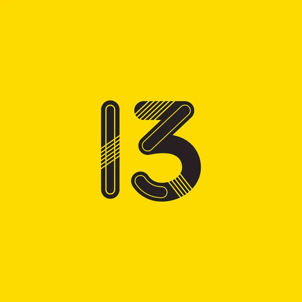 L3 lettre et numéro icône logo — Image vectorielle