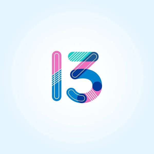 L3 γράμμα και αριθμός εικονίδιο με το λογότυπο — Διανυσματικό Αρχείο