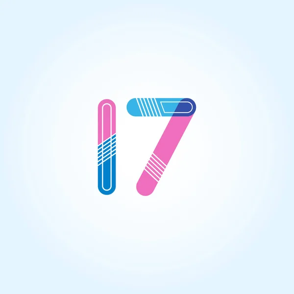 L7 letter en nummer logo pictogram — Stockvector