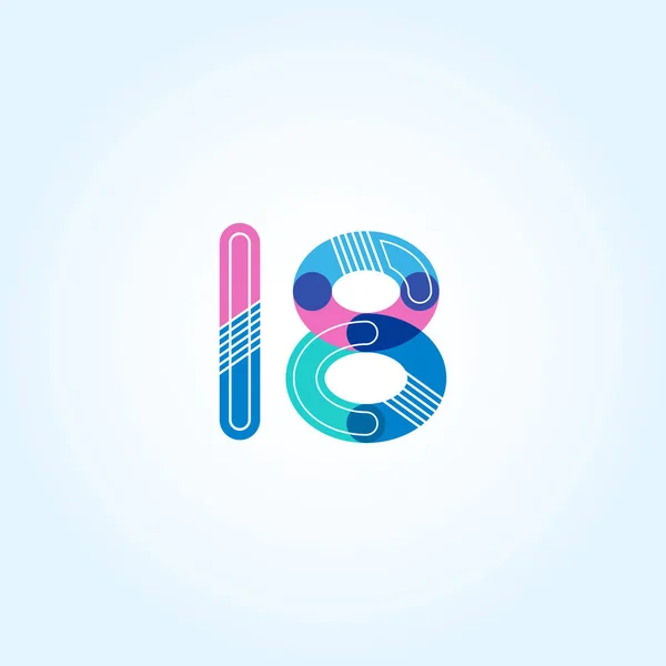 Icono de logo de letra y número L8 — Vector de stock