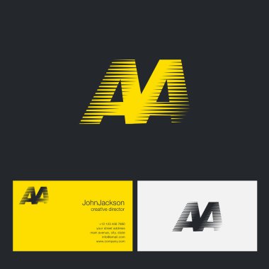 AA harfler şirket logosu 