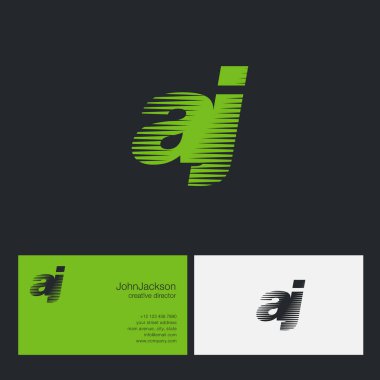 AJ harfler şirket logosu 