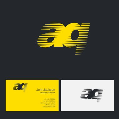 AQ harfler şirket logosu 