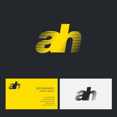 Ah harfler şirket logosu 