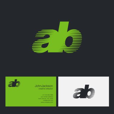 AB harf şirket logosu 