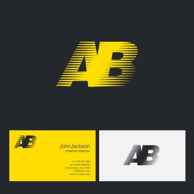 AB harf şirket logosu 