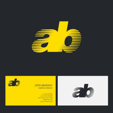 AB harf şirket logosu 