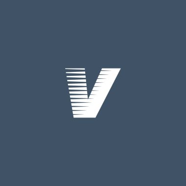 V harfi şirket logosu 