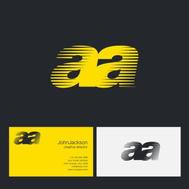 AA harfler şirket logosu 