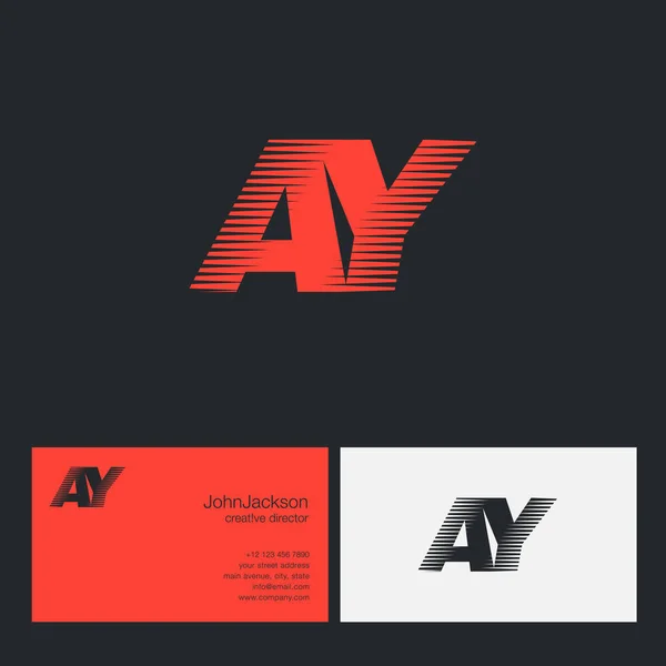Компания AY Letters — стоковый вектор