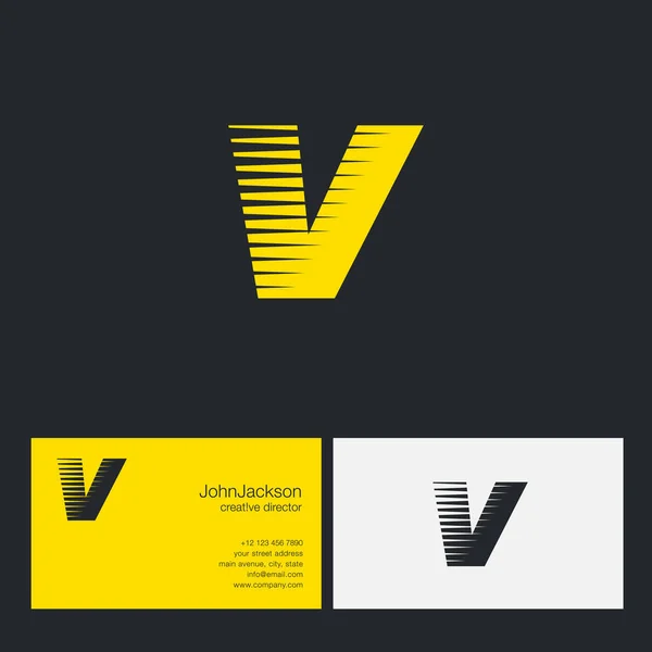 V brev företagets logotyp — Stock vektor