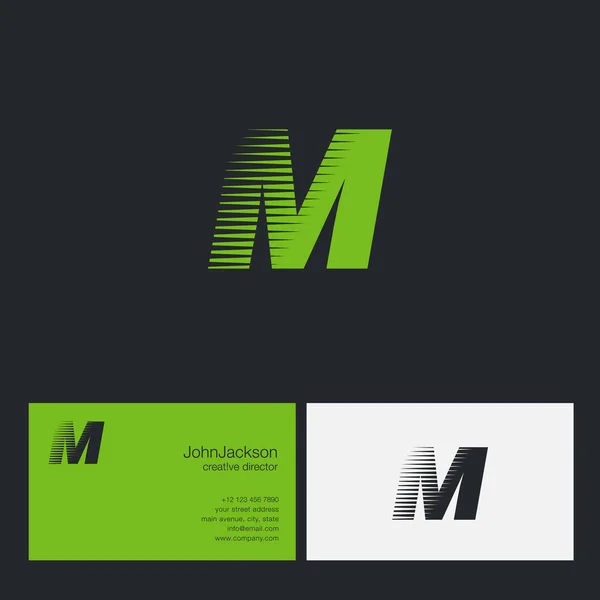 Логотип компании M Letter — стоковый вектор