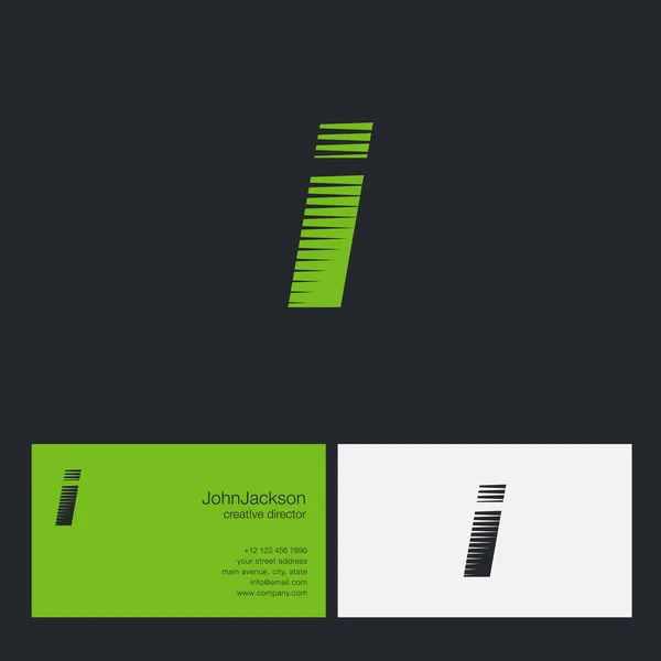 I Lettre Logo de l'entreprise — Image vectorielle