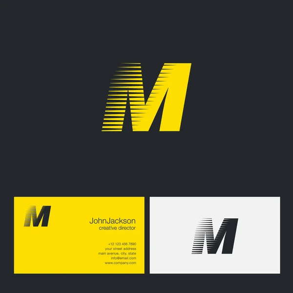 M Lettre Logo de l'entreprise — Image vectorielle