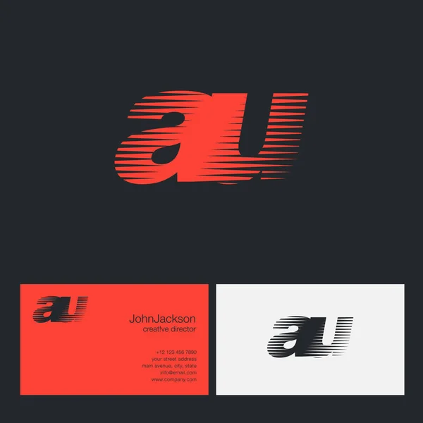 Логотип AU Letters Company — стоковый вектор