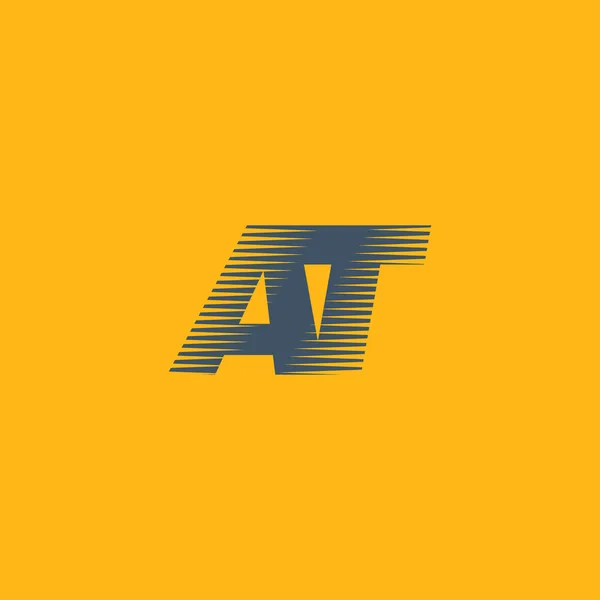 AT Letters Company Logo — Vector de stoc