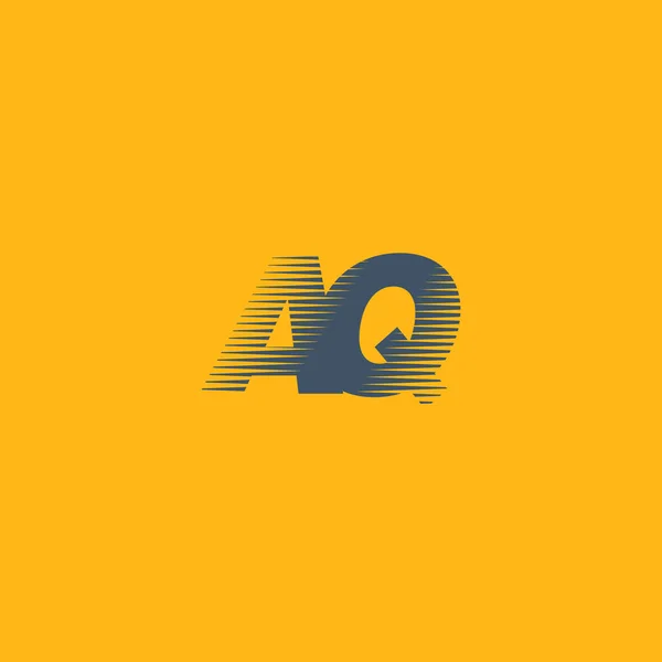 Aq 편지 회사 로고 — 스톡 벡터