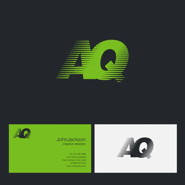 Aq Buchstaben Firmenlogo — Stockvektor