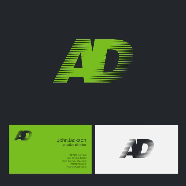 Логотип компании AD Letters — стоковый вектор