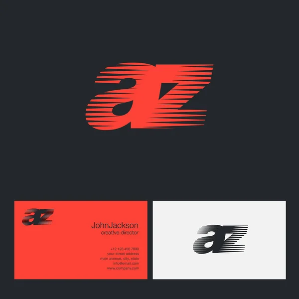 Cartas AZ logotipo da empresa — Vetor de Stock