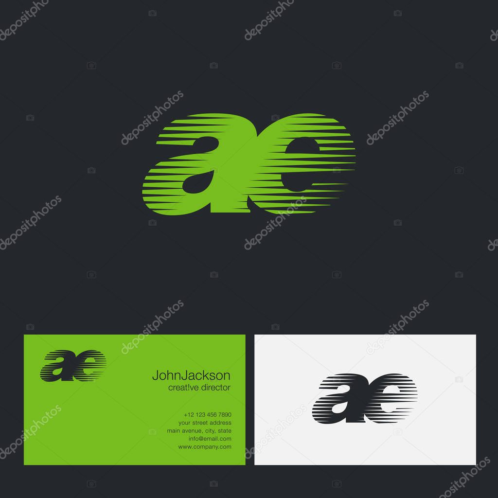 AE speed motion style Letters Company Logo, with Business Card Template Vector illustration, corporate identity