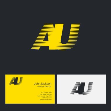 Au harfler şirket logosu 