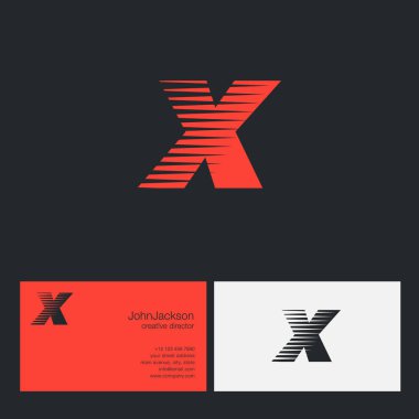 X harfi şirket logosu 