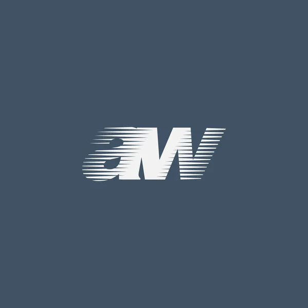 AW листи компанії логотип — стоковий вектор
