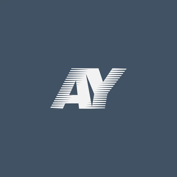 AY Letters logotipo da empresa — Vetor de Stock