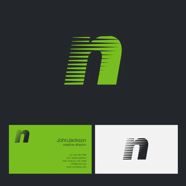 N Brief Firmenlogo — Stockvektor