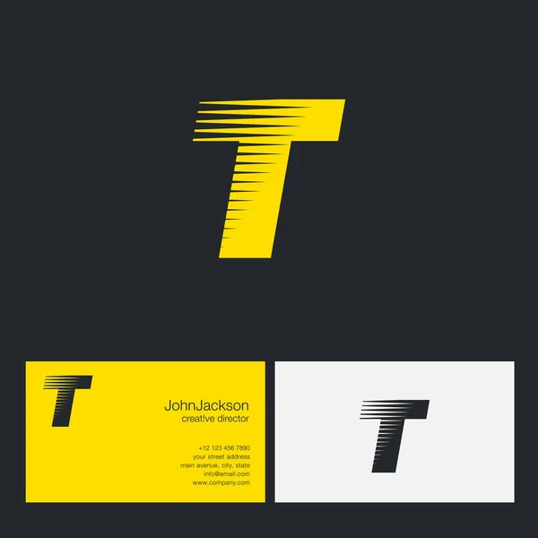Логотип компании T Letter — стоковый вектор