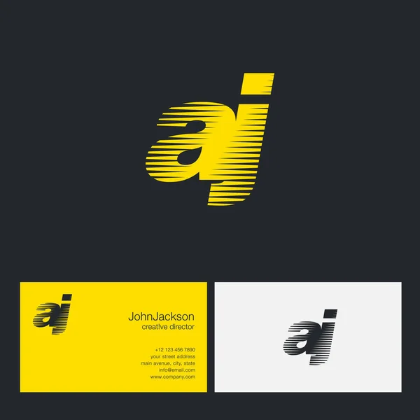 AJ Letras logotipo da empresa — Vetor de Stock