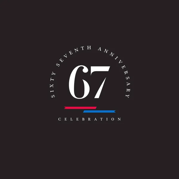 Numerów logo 67 rocznica — Wektor stockowy