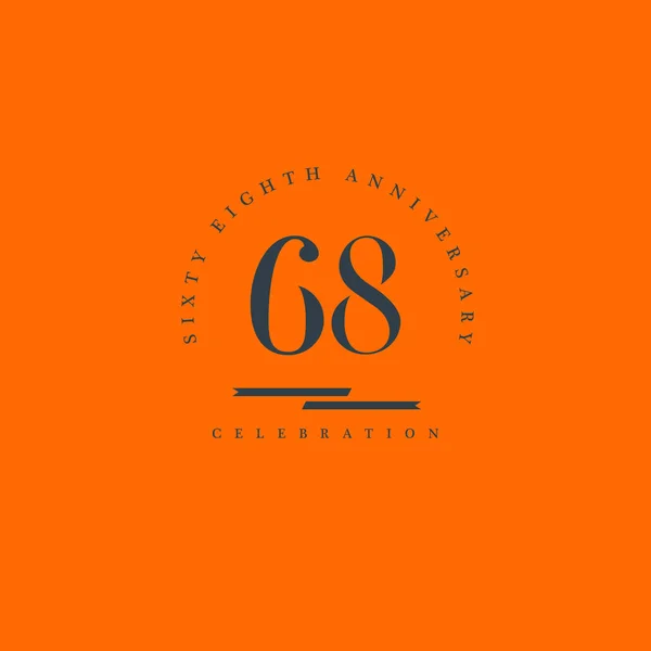 Logotipo aniversario 68 números — Archivo Imágenes Vectoriales