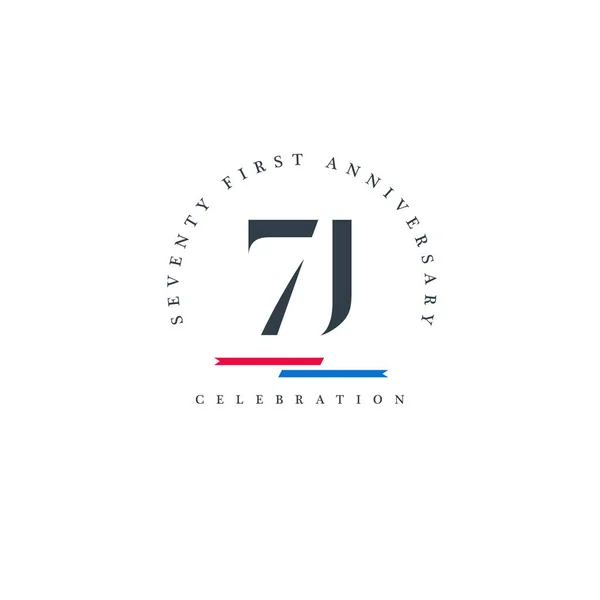 Rocznica logo 71 numerów — Wektor stockowy