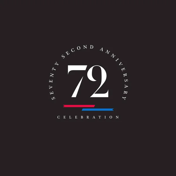 Numerów logo 72 rocznica — Wektor stockowy