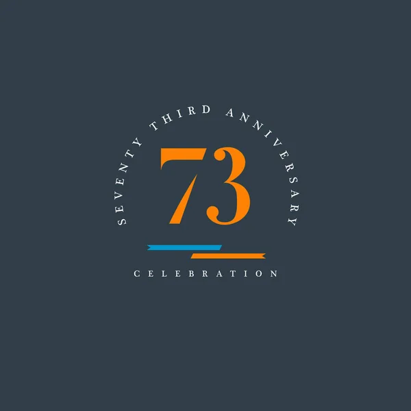 Logo aniversario 73 números — Vector de stock