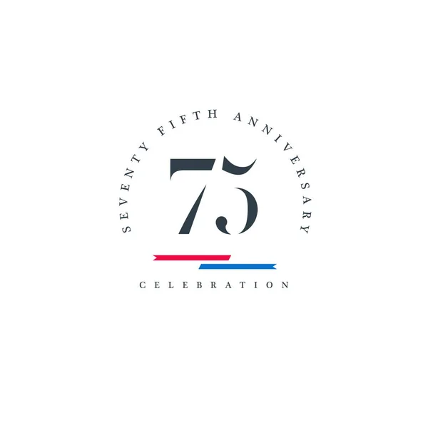周年纪念徽标 75 号 — 图库矢量图片