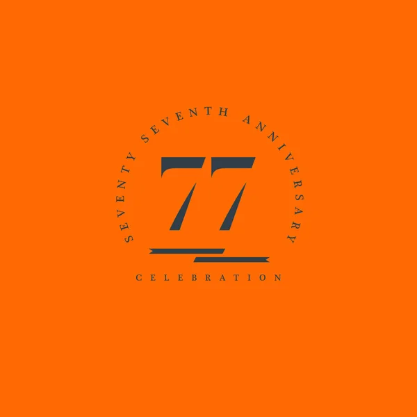 Rocznica logo 77 numery — Wektor stockowy