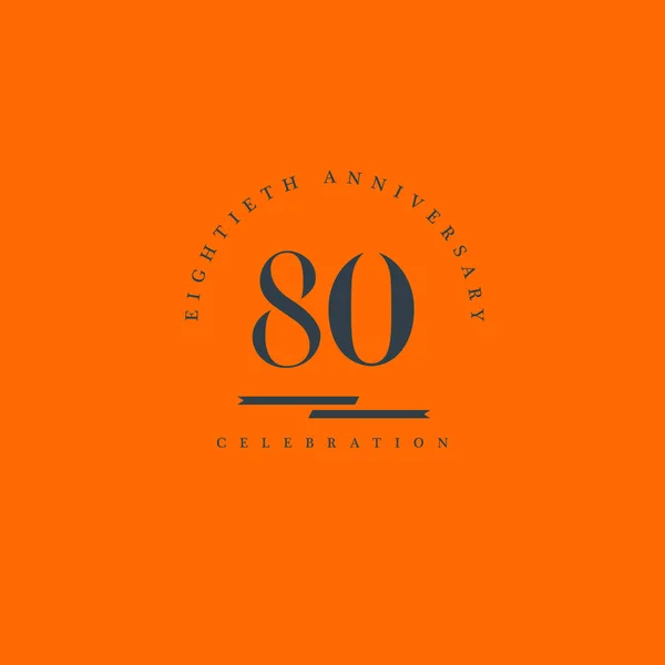 Logo aniversario 80 números — Archivo Imágenes Vectoriales