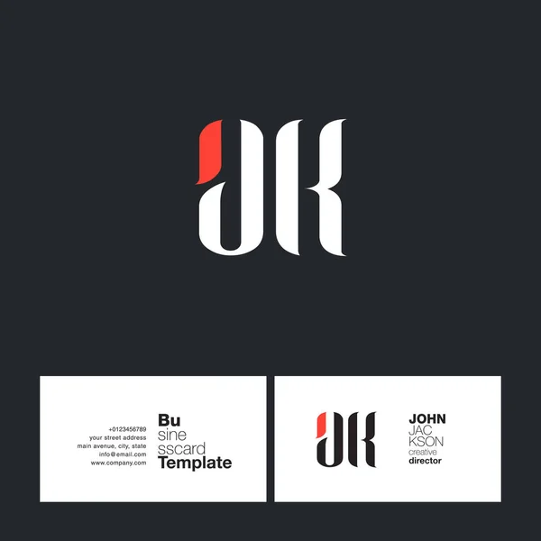 Letras conjuntas logo Ak — Vector de stock
