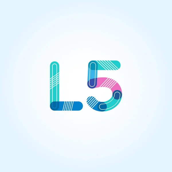 Γράμμα και αριθμός λογότυπο L5 — Διανυσματικό Αρχείο