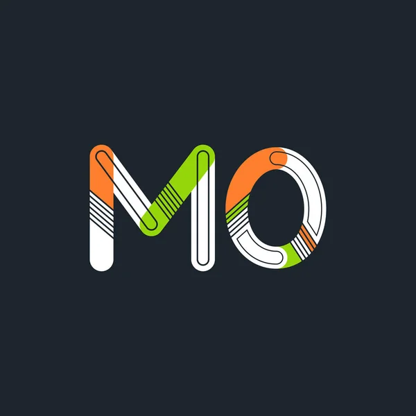 โลโก้ตัวอักษรและตัวเลข M0 — ภาพเวกเตอร์สต็อก